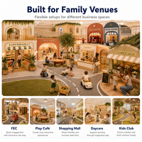 Ensemble de jeux souples modulaires pour supermarchés, cafés, zones commerciales, façades de magasins, testé par des tiers