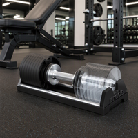Ensemble d'haltères réglables en fonte de 45 kg – Changement rapide de poids, gain de place, poids libres pour la musculation à domicile et l'entraînement des bras