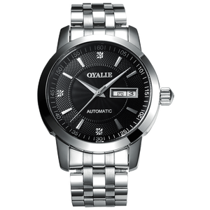 Montre de luxe pour homme avec cadran en verre, bracelet en acier inoxydable, mouvement à quartz résistant à l'eau, style designer d'affaires Haiou - Product Image 1