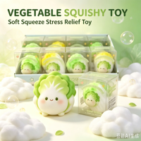 Jouet Squishy en forme de chou, mignon, en forme de légume, jouet anti-stress à remontée lente, jouet de décompression à presser pour enfants et adultes