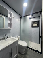 Maison conteneur préfabriquée prête à l'emploi, plate, portable et extensible, 2 à 5 chambres, étanche, résistante aux ouragans, villa respirante pour hôtels