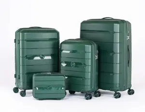 2023 nuova fabbrica personalizzata all'ingrosso set di valigie in PP trolley da viaggio valigia in PP con serratura a combinazione