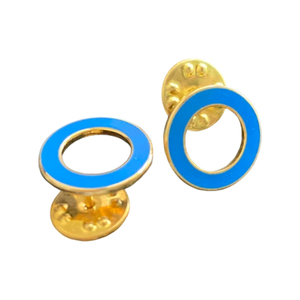 Металлические значки с голубой лентой - Product Image 3