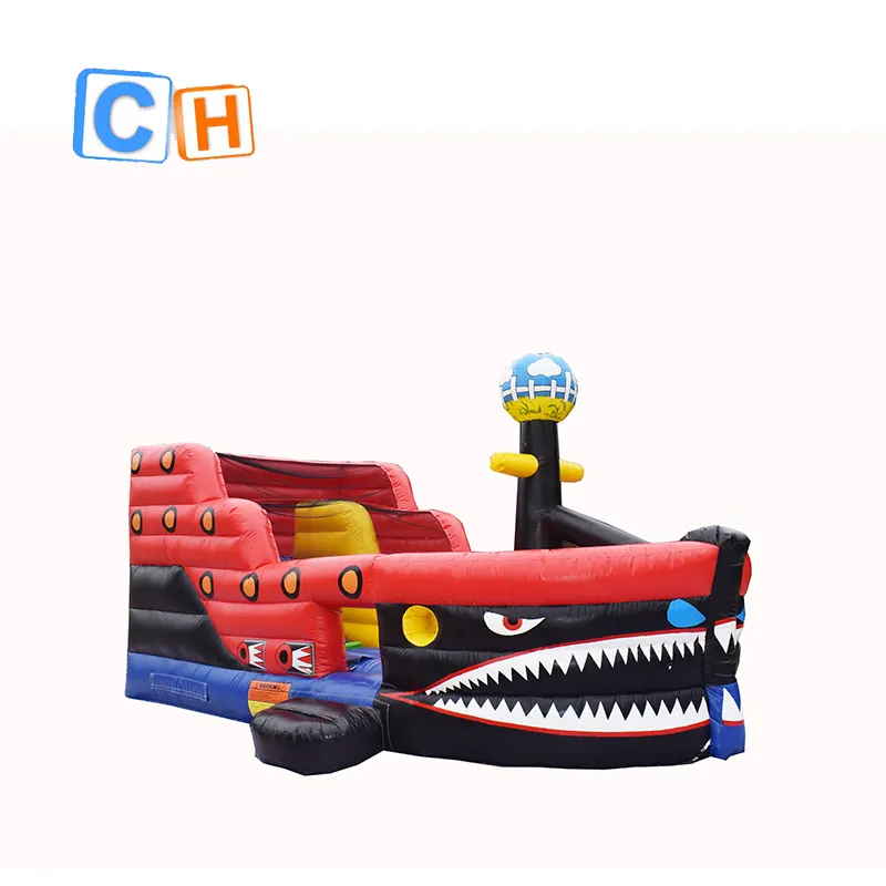 Bán Hot Pirate Inflatable Bounce House Với Slide, Trung Quốc Tàu Cướp Biển Cho Thuê Inflatable, Inflatable Tàu Cướp Biển Với Một Slide Khô