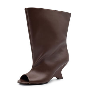 סגנון מותאם אישית הקיץ סנדלים הבוהן סנדלים נעליים גבוהות העליון טריז מגפי קרסול נשים סקסית על מגפיים קצרים - Product Image 5