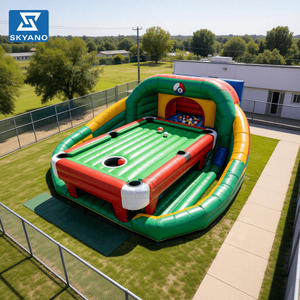 Un château gonflable géant inspiré d'une table de billard, un château gonflable de billard pour le divertissement et le jeu - Product Image 1