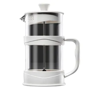 Commercio all'ingrosso high borosilicato glass350 800 1000ml filtro fine french press stantuffo caffettiera