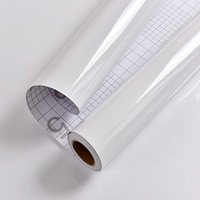Vente en gros CPP Film de couverture de livre collant transparent Papier de contact en vinyle transparent Rouleau de couverture de livre auto-adhésif en PVC transparent de 10m