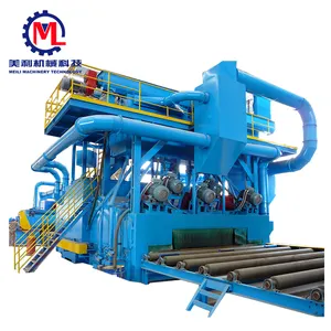 Steel structure and H beam shot blasting line with Painting and drying