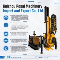 Foreuse géologique chenillée Kangyang KC-800 pour exploration de trous profonds moyens, équipement puissant à pompe hydraulique intégrale et moteur, pour forage par câble.