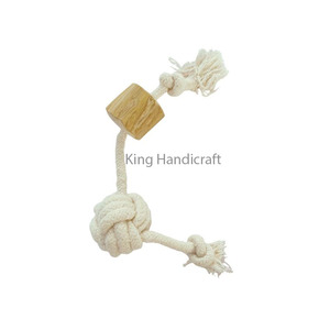 Eco-Friendly Dog Tug Chew from Coffee Wood Hemp Cotton <b>Rope</b> with Natural Teeth Cleaning Interactive Pet Toy for Dogs - Product Image 2