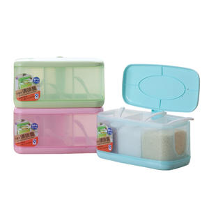 Juego de recipientes para especias de cocina, tipo capas, tamaño M, sin BPA, con cucharas para almacenar condimentos sólidos - Product Image 2