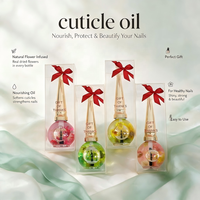 Huile nourrissante pour cuticules aux fleurs séchées, soin réparateur des ongles abîmés, traitement des cuticules, huile pour les ongles