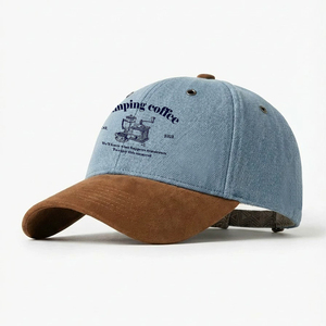 Gorras de Béisbol de Alta Calidad con Bordado Personalizado, Gorras Lisas para Papá, con Bloques de Color, Unisex, de 6 Paneles, de Algodón Lavado - Product Image 2