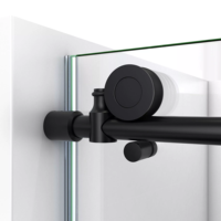 Porte de douche sans cadre, design coulissant carré pour hôtel, appartement, salle de bain, certifiée CE, moderne, avec fermeture douce