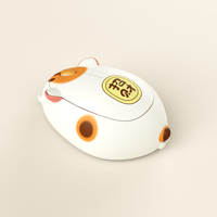Mouse Gamer Nirkabel Akko Cat Theme Nagaya Fortune 2.4G Plug and Play OEM 1200 DPI Tanpa Suara Mini