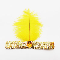 Accessoires de déguisement pour fête à thème Great Gatsby des années 20, bar crawl, coiffes à plumes et paillettes, coiffes de mascarade pour femmes