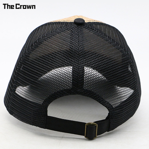 Custom Logo 6 Panel Cork Trucker <b>Hat</b> Wholesale Bulk Wood Grain Texture Mesh <b>Cap</b> With Woven Patch Manufacturer - Product Image 3