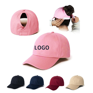 Mũ bóng chày có lớp lót satin thoáng khí, đã qua xử lý giặt mềm, có khóa dán, lớp lót satin chống thấm nước, có lỗ buộc tóc đuôi ngựa - Product Image 1