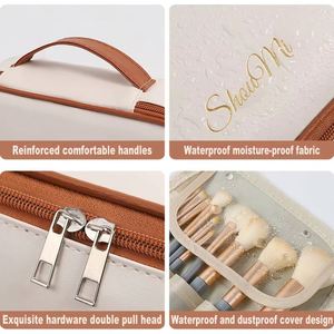 Factory Wholesale Custom Travel <b>Cosmetic</b> Bag with Logo Makeup Kit <b>Box</b> for Professionals Full Set Organizer <b>Storage</b> - Product Image 4