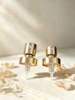 Pompe à parfum sans sertissage en aluminium de 20 mm, atomiseur facile à utiliser avec bouchon à vis doré ou argenté pour flacons de parfum