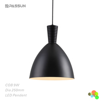 Plafonnier Led suspendu industriel noir mat suspendu, design nordique, luminaire décoratif d'intérieur, idéal pour un Restaurant