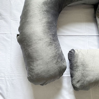 Oreiller de grossesse rectangulaire moderne en tissu pour un soutien complet du corps et un sommeil prénatal réparateur