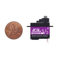 Servo sans noyau AGFRC A06CLS V2 Mini 8.4V 0.052sec 6g 15T 3.0KG Servo à couple élevé pour hélicoptère RC de petite taille