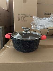 Juego de 6 Ollas y Sartenes <span class=keywords><strong>Jumbo</strong></span> de Aluminio Fundido con Revestimiento Granito, 20/24/28cm, Estilo Americano, Ecológicas, Antiadherentes, Aptas para Horno y Lavavajillas - Product Image 2