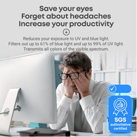 Clip-On Blue Light Blocking Displays chutz folie für Laptop 13.3/14/15.6 Zoll, keine klebende Blends chutz HD Clear Abnehmbare Abdeckung
