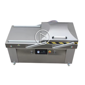 Machine d'emballage sous vide automatique à double chambre électrique DZ700/2SB avec couvercle pagode à bascule et emballage en sachet haute précision - Product Image 1