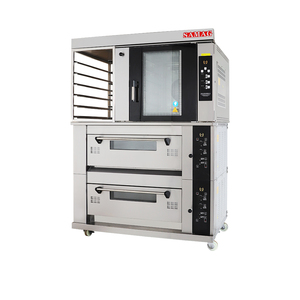 <span class=keywords><strong>Four</strong></span> à <span class=keywords><strong>vapeur</strong></span> électrique de comptoir combiné avec <span class=keywords><strong>four</strong></span> à convection rotatif et grille de cuisson, contrôle numérique pour l'industrie de la boulangerie - Product Image 1