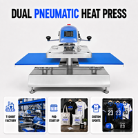 Presse de transfert automatique pneumatique à double station 16x20 pour l'impression de t-shirts, sublimation thermique pour vêtements et assiettes