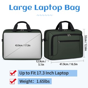 Borsa per Laptop in Poliestere Impermeabile di Grande Capacità per Uomini e Donne, Uso Professionale e Viaggi, Tracolla Regolabile - Product Image 6
