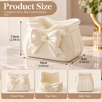 Boîte de rangement multifonctionnelle en plastique rectangulaire faite à la main pour le bureau, le salon, les pinceaux de maquillage, le porte-stylos de bureau
