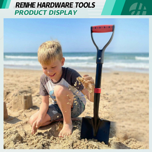 Mini outils de jardinage, pelle de jardin en acier pour l'extérieur, pelle à creuser en métal avec manche en fibre de verre - Product Image 3