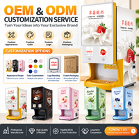 Distributeur de yaourt commercial OEM, machine à yaourt à 2 saveurs pour les magasins de boissons