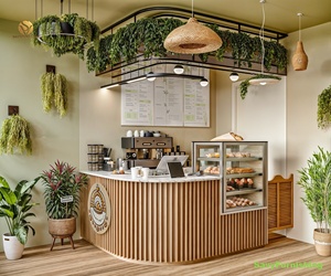 Muebles para Cafetería, Decoración Acogedora para Cafetería, Solución de Exhibición, Accesorios Comerciales de Lujo para Tiendas, Diseño de Interiores para Cafeterías - Product Image 4
