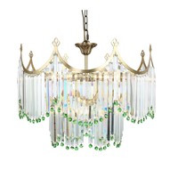 Lustre en cristal et laiton massif de style rétro français, luminaire suspendu LED de luxe pour salon, salle à manger et villa