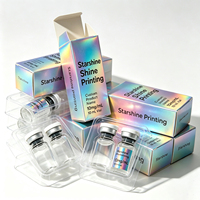 Etichette Olografiche Personalizzate per Fiale da 3mL e 10mL, Adesivi e Scatole di Carta con Vassoio in Plastica
