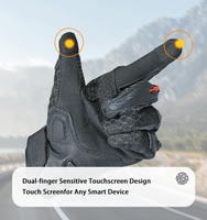 Gants de moto unisexes en cuir PU blanc, durables, légers, respirants, protection professionnelle des articulations, sports de plein air, complets