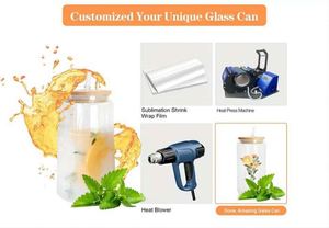 Bouteille à Boire Personnalisée en Forme de Canette 16 Oz avec Logo – Vaisselle par Sublimation 12, 16, 20, 25 Oz – Verre à Bière, Bouteille d'Eau, Tasse avec Couvercle - Product Image 4