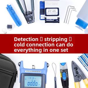Medidor de potencia de <span class=keywords><strong>empalme</strong></span> de Cable de fibra óptica FTTH, juego de herramientas de pelado de pluma de luz roja, <span class=keywords><strong>empalme</strong></span> en frío con equipo óptimo - Product Image 4