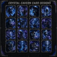 Carte de collection personnalisée en métal, série Crystal Cavern, impression HD, souvenir, cadeau, vente en gros, usine OEM ODM