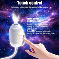 Proyector de Galaxia Holográfico 5D USB 2 en 1, Lámpara Nocturna con Cuello de Cisne Ajustable de 360 Grados y Diapositivas Intercambiables