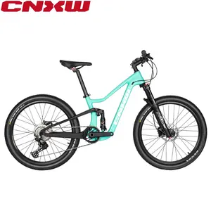 CNXW-freno de disco doble para bicicleta de montaña, suspensión completa, Marco XC, fibra de carbono, 24er, 11 velocidades, 1 ud. En Stock