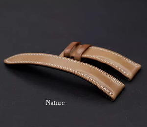 Horween Shell Cordovan in <span class=keywords><strong>pelle</strong></span> di lusso <span class=keywords><strong>cinturino</strong></span> <span class=keywords><strong>orologio</strong></span> uomo donna High-end a sgancio rapido fibbia in acciaio inox 20mm/22mm morbido Vintage - Product Image 5