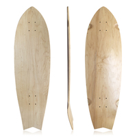 ALF.AILEFU Planche de skateboard vierge personnalisable 32x9.5in 7 plis 100% érable canadien Dual Dragon Four-Wheel Single Fish Plate Surfing Deck