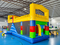 Labyrinthe gonflable personnalisé pour usine, château gonflable commercial en PVC pour enfants, labyrinthe d'obstacles pour location événementielle