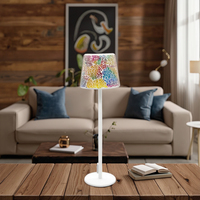 Lampe de table élégante en mosaïque votive en verre Simple Home Decor Christmas Tea Light Holder Candle Stand for Parties Battery Powered